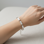 Load image into Gallery viewer, Biwa Pearl Bracelet in Silver