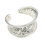 Load image into Gallery viewer, Sterling Silver Cuff Bracelet with Floral Design