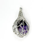 Load image into Gallery viewer, Silver Wire Crystal Cage with Necklet and Amethyst Crystal
