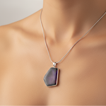 Load image into Gallery viewer, Trapiche Amethyst Pendant set in Sterling Silver