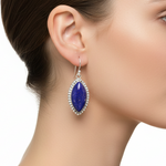 Load image into Gallery viewer, Lapis Lazuli Marquis Drop Earrings