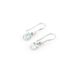 Load image into Gallery viewer, Aquamarine Gemstone Drop Earrings