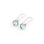 Load image into Gallery viewer, Sky Blue Topaz Drop Earrings