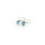 Load image into Gallery viewer, Swiss Blue Topaz Drop Earrings