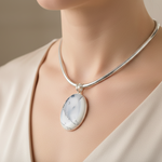 Load image into Gallery viewer, Dendritic Agate Pendant In Silver