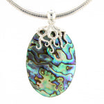 Load image into Gallery viewer, Large Abalone Shell Pendant With Silver Octopus Detail