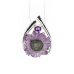 Load image into Gallery viewer, Amethyst Stalactite And Amethyst Gemstone Pendant