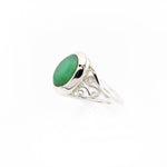 Load image into Gallery viewer, Chrysoprase Ring With Filligree silver