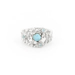 Load image into Gallery viewer, Larimar And Topaz Ring