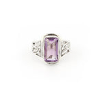Load image into Gallery viewer, Amethyst Ring With Leaf Design