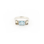 Load image into Gallery viewer, Blue Topaz and Citrine Ring