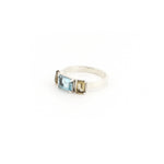 Load image into Gallery viewer, Blue Topaz and Citrine Ring