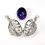 Load image into Gallery viewer, Silver Wire Crystal Cage with Necklet and Amethyst Crystal

