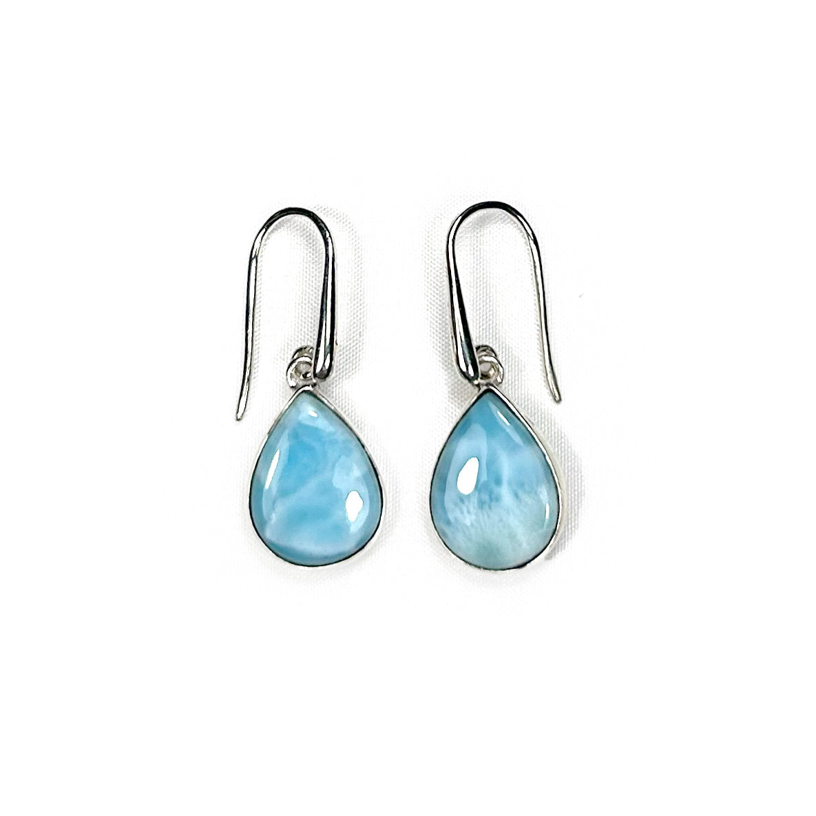 Larimar earrings in sterling silver