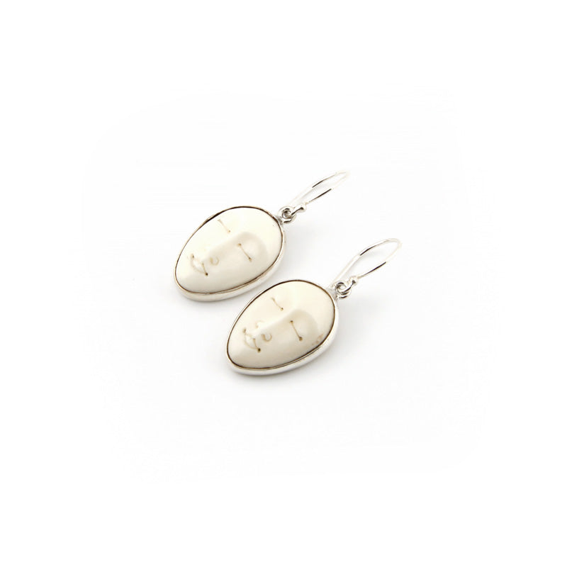 Bone Face Drop Earrings
