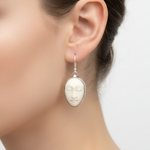 Load image into Gallery viewer, Bone Face Drop Earrings
