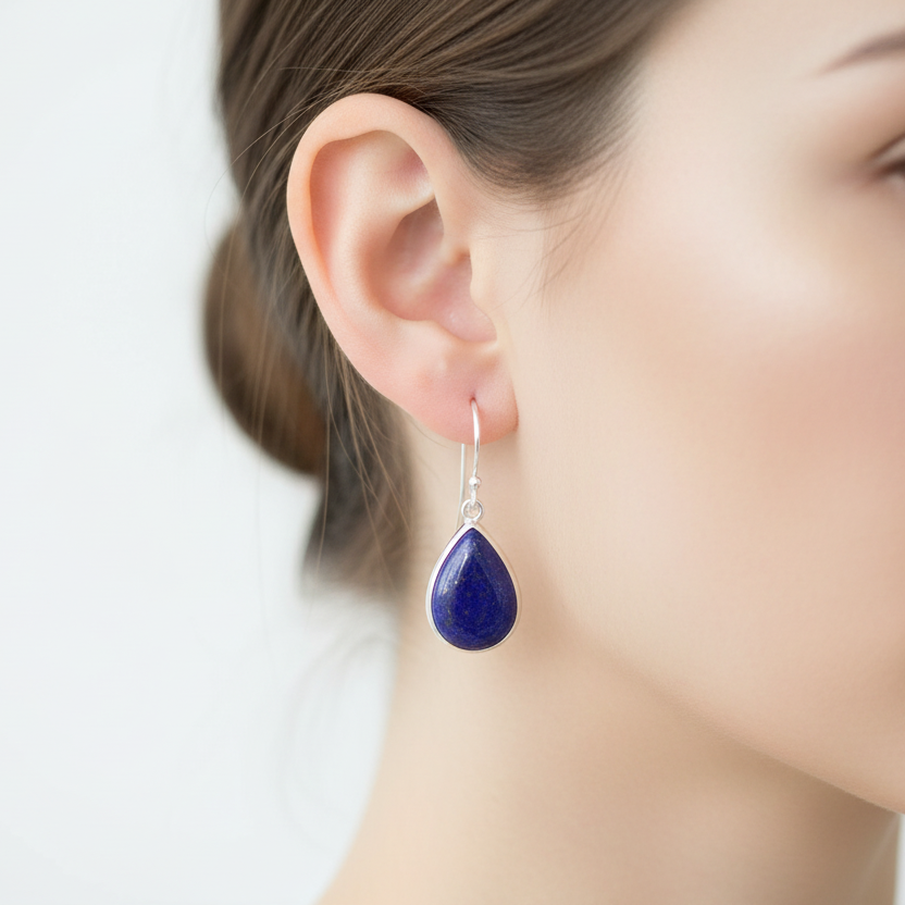 Lapis lazuli drop earrings