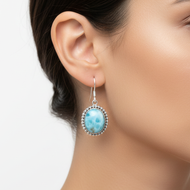 Larimar Drop Earrings