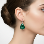 Load image into Gallery viewer, Malachite Drop Earrings
