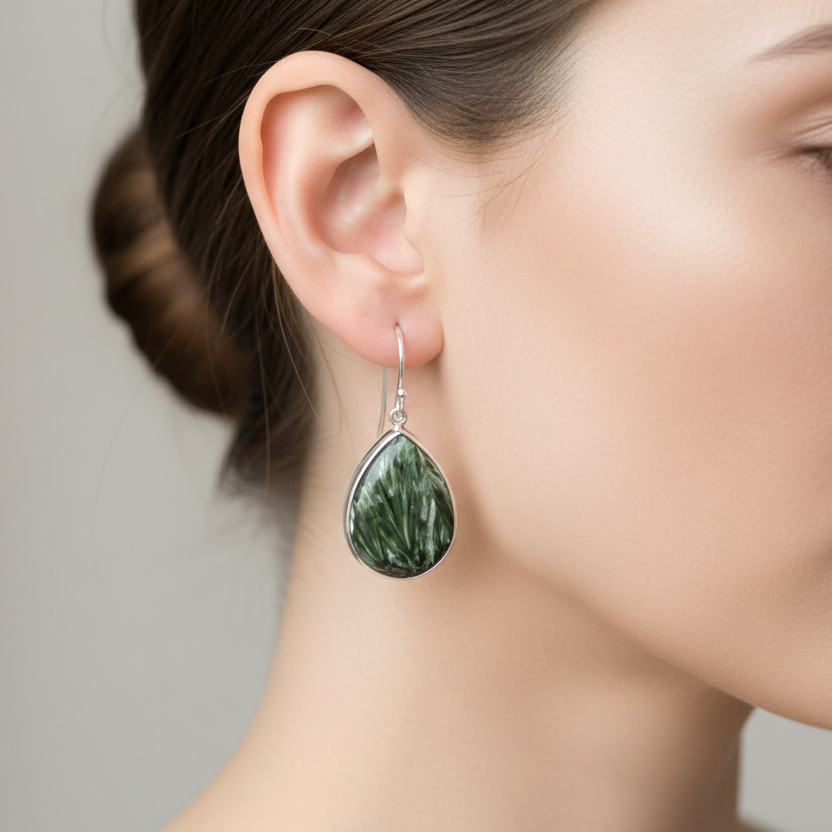 Seraphinite Drop Earrings