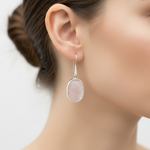Load image into Gallery viewer, Rose Quartz Drop Earrings
