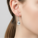 Load image into Gallery viewer, Aquamarine Gemstone Drop Earrings
