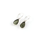 Load image into Gallery viewer, Moldavite Rough Drop Earrings
