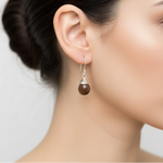 Load image into Gallery viewer, Smokey Quartz Briolette Drop Earrings
