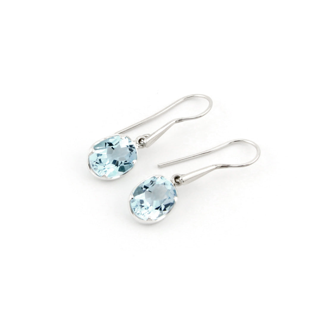 Sky Blue Topaz Briolette Drop Earrings