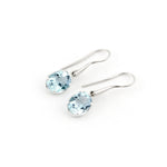 Load image into Gallery viewer, Sky Blue Topaz Briolette Drop Earrings
