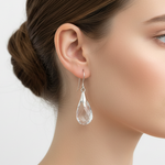 Load image into Gallery viewer, Clear Quartz Briolette Drop Earrings
