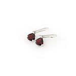 Load image into Gallery viewer, Almandine Trillion Cut Garnet Drop Earring
