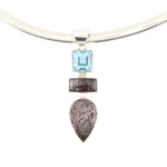 Load image into Gallery viewer, Multi Stone Pendant With Lepidocrosite In Quartz And Topaz
