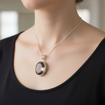 Load image into Gallery viewer, Smokey Quartz Gemstone Pendant With Silver Detail
