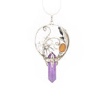 Load image into Gallery viewer, Amethyst Crystal And Carnelian Pendant
