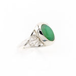 Load image into Gallery viewer, Chrysoprase Ring With Filligree silver
