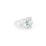 Load image into Gallery viewer, Larimar And Topaz Ring
