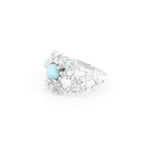 Load image into Gallery viewer, Larimar And Topaz Ring
