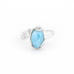 Load image into Gallery viewer, Larimar With Silver Octopus Ring
