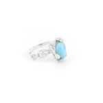 Load image into Gallery viewer, Larimar With Silver Octopus Ring
