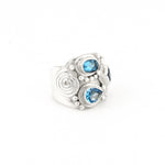 Load image into Gallery viewer, Swiss Topaz Ring With Wide Silver
