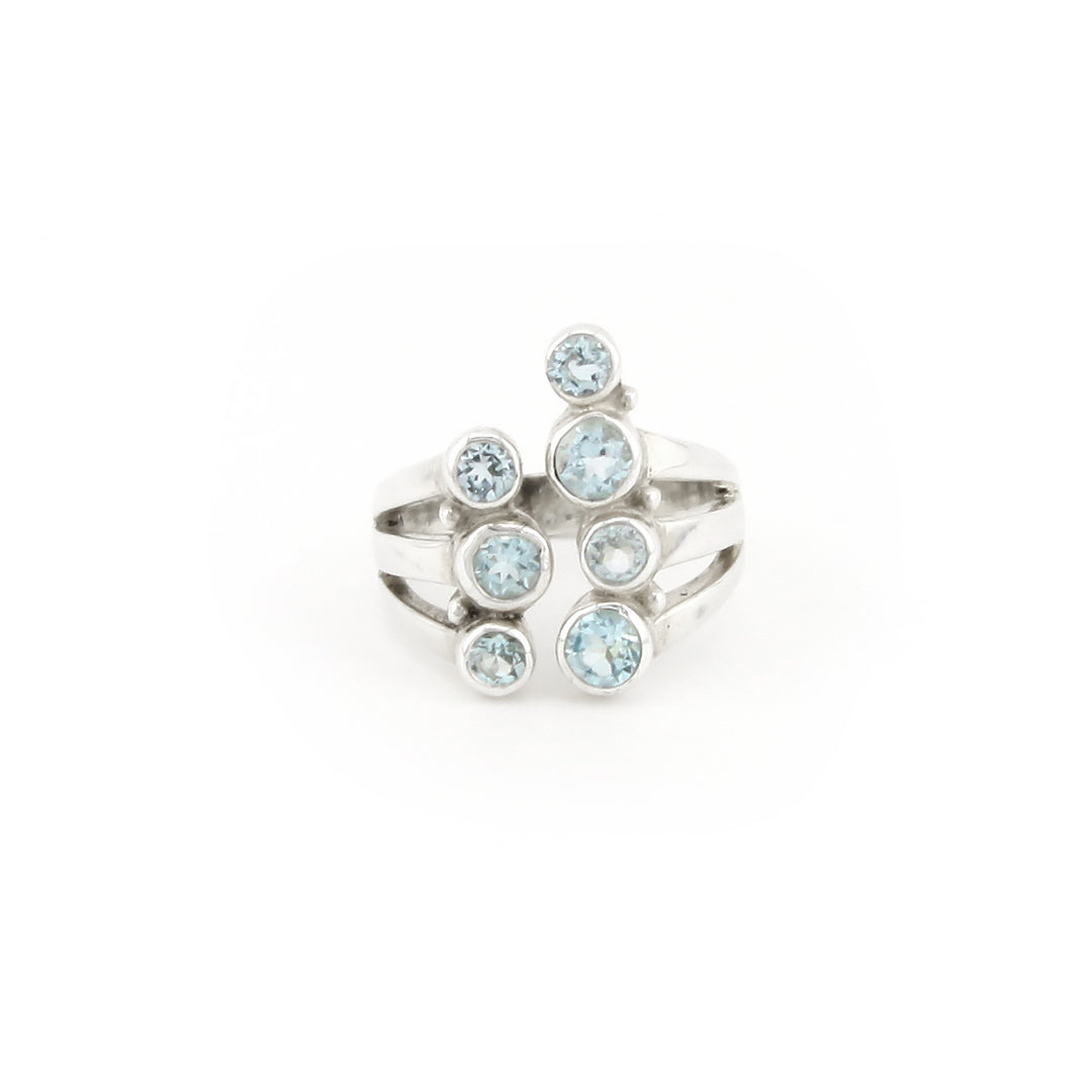 Topaz Split Ring With 7 Stones