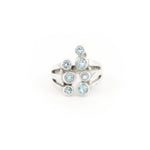 Load image into Gallery viewer, Topaz Split Ring With 7 Stones
