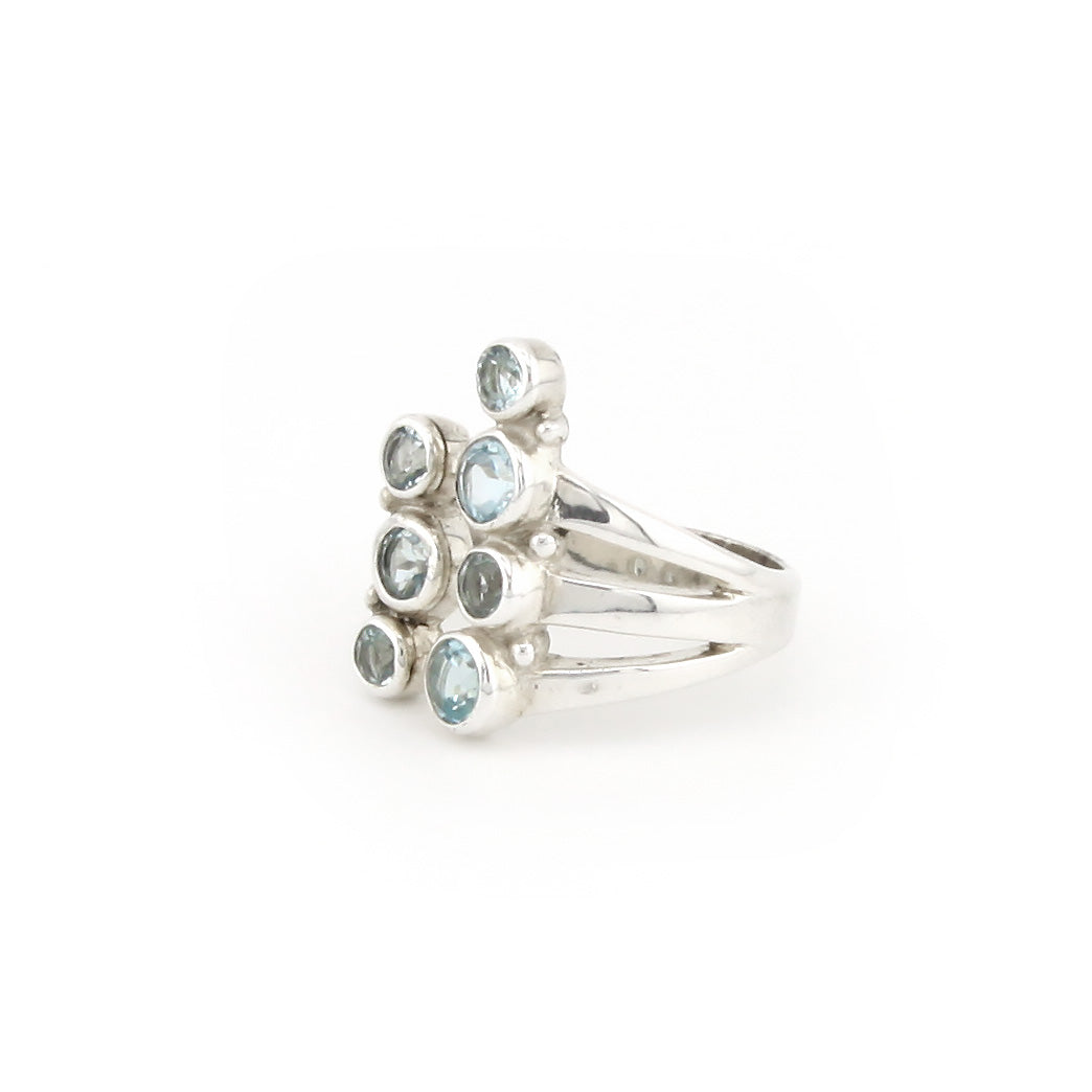 Topaz Split Ring With 7 Stones