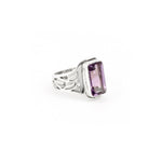 Load image into Gallery viewer, Amethyst Ring With Leaf Design
